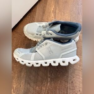 On Running Cloud Sneakers in Light Blue and Gray